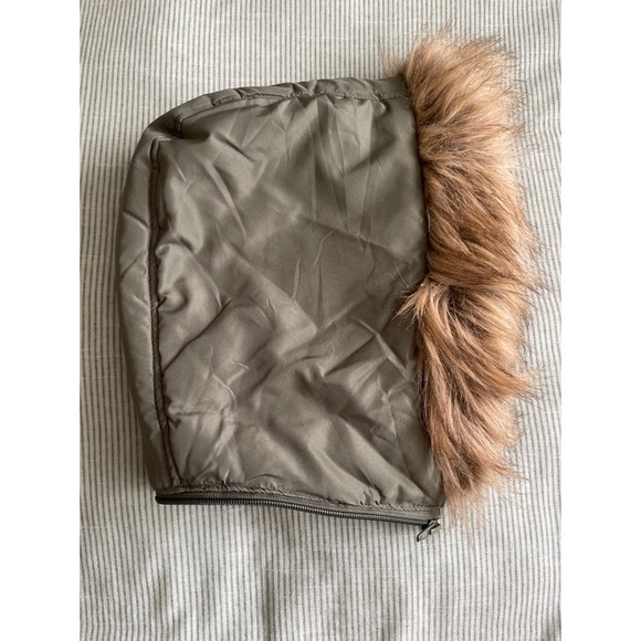 BONGO Olive Green Puffy Vest with Removable Hood - Picture 12 of 16